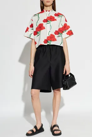 Kenzo Shirt With A Floral Motif, Womens, White