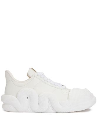 Giuseppe Zanotti Cobras leather 3D-detail sneakers - White