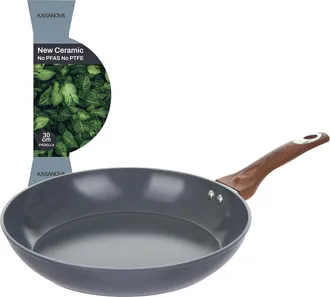 KASANOVA Padella 30 cm in ceramica ottanio New Ceramic