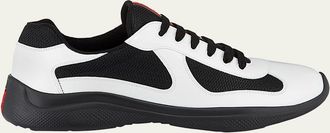 Prada Mens Americas Cup Patent Leather Sneakers
