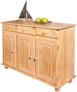 Inter Link SAS Mobile Buffet Abaco 3ante+3cassetti. Dim. 130x43x87h In Pino Massello Inter Link