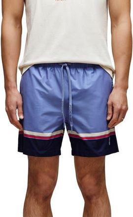 Psycho Bunny Hanks Colorblock Swim Trunks in Blue Ice at Nordstrom Rack, Size Xxx-Large
