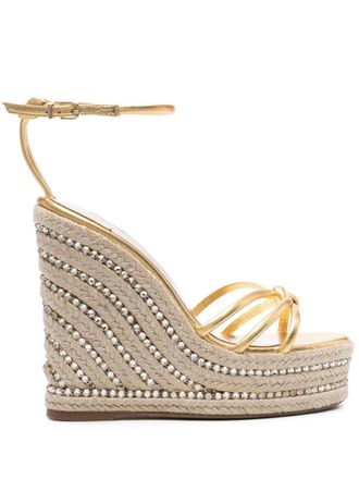 Sophia Webster Alina espadrilles met sleehak - Goud