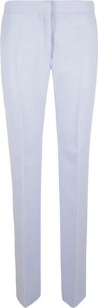 Tom Ford Double Face Light Wool Tailored Straight Pants - Dames - Slim Fit Broeken - Paars - XS - Katoen - Broeken
