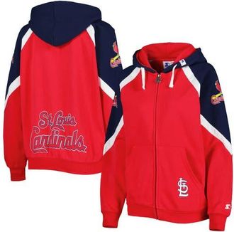 Starter Womens Starter Red/Navy St. Louis Cardinals Hail Mary Full-Zip Hoodie at Nordstrom, Size X-Small