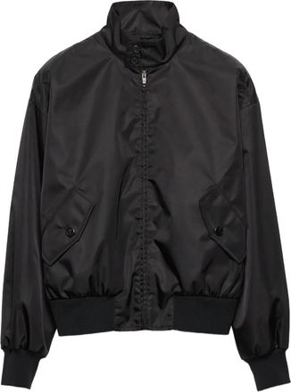 Prada Giacca con zip e spalle basse - Nero