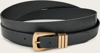 AllSaints Womens Cow Leather Trinity Leather Belt, Size: L/XL