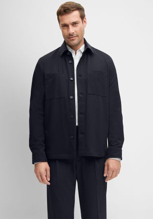 Cinque Langarmhemd CINQUE CIMESSI, Herren, Gr. XXL, N-Gr, blau (dunkelblau), Web, Obermaterial: 52% Polyester, 21% Polyamid, 17% Viskose, 10% Elasthan, unifa