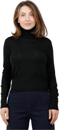 Alpha Studio Fe-7857G Trui met col - Dames - Coltruien - Zwart - M - Kasjmier - Truien & Vesten
