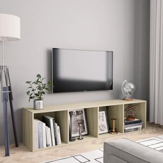 vidaXL Vidaxl - Estanter&iacute;a/mueble De Tv Roble Sonoma 143x30x36 Cm