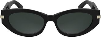 Calvin Klein Womens Acetate Cat Eye Sunglasses - Black