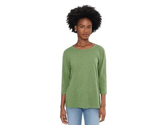 Mod-o-doc 3/4 Sleeve Crew Neck Favorite T-Shirts Womens Clothing Hazel : LG (US 12-14), Cotton