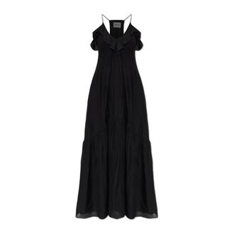 Isabel Marant Vasma Dress - Dames - Maxi kleedjes - Zwart - L - Katoen - Kleedjes