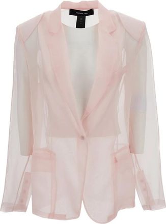 Federica Tosi Blazer Monopetto - Dames - Blazers - Roze - L - Jassen