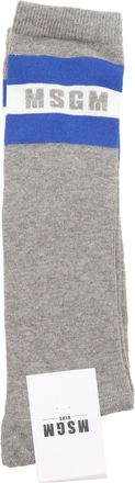 Msgm Calzini Lunghi Unisex Grigio Melange/Grey Me