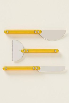 Anthropologie Holcomb Studio Wedge Cheese Knives, Set of 3