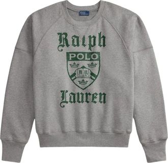 Polo Ralph Lauren Fleece Sweatshirt - Dames - Sweatshirts & Hoodies - Grijs - Maat: M Fleece