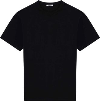 Tekla T-shirt met ronde hals en lange mouwen - Heren - T-shirts - Zwart - 2XS - Katoen - Tops