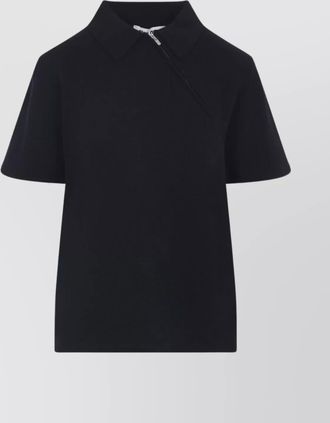 Miu Miu short sleeve polo shirt with collar design