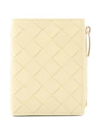 Bottega Veneta 2021 Intrecciato bi-fold wallet - women - Calf Leather - One Size - Yellow