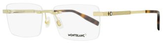 Montblanc MB0030O Rimless Metal Rectangle Eyeglasses - Gold