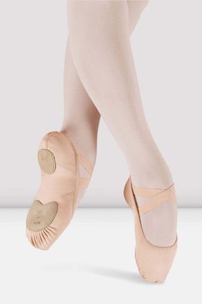 Bloch BLOCH Ladies Elation Canvas Ballet Shoes, Pink Canvas