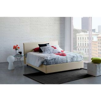 Talamo Italia Talamo Italia - Letto matrimoniale Arcan, Letto contenitore con rivestimento in tessuto, 100% Made in Italy, Apertura frontale, adatto per materasso