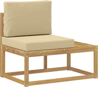 vidaXL Sof&aacute; De Esquina Exterior Con Coj&iacute;n Blanco 91 X 63 X 73 Cm Vidaxl