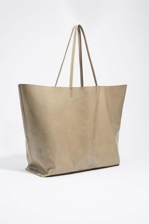 Bimba & Lola Shiny leather maxi shopper bag in Sage at Nordstrom