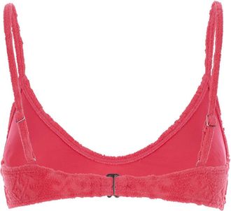 Tory Burch Womens Pink Bikini Top With Adjustable Straps Cotton Tops
