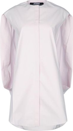Jacquemus Light Pink Crew Neck Mini Dress