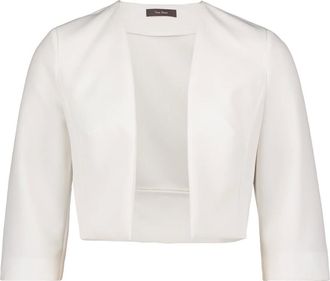 Vera Mont Jassen, Dames, Wit, 2Xl, Leer, Satin Bolerojasje met Plooien