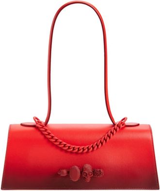 Alexander McQueen Jewelled Gradient Leather Top Handle Bag in Lipstick Red Degrade at Nordstrom