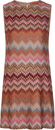 Missoni Chevron Fine-knit Mini Dress - Pink - 38 (UK6 / XS)