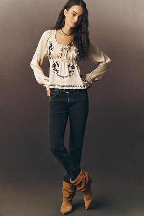 Re/Done The Slim Cig Low-Rise Straight-Leg Jeans