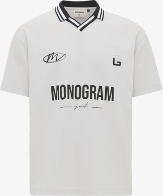 Genti Monogram Print Polo | Off-white