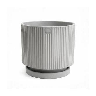 Monacis Jarr&oacute;n Vertigo 50 &Oslash;50 H45 De Dise&ntilde;o Moderno En Pol&iacute;mero Gris Perla Resistente Para Interiores Y Exteriores - Hecho En Italia - Monacis