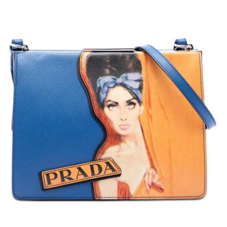 Prada Pre-owned Prada Limited Edition Saffiano Face Art Print Light Frame Crossbody Ladies 718MF4VWTK5VJ1KS