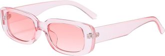 Generic Fashion Oval Small Frame Women Shopping Photo Sunglasses Men Sports Vacation Party Sun Glasses(Pink)