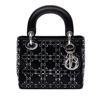 Dior Pre-owned Dior Mini Velvet Cannage Strass Embellished Lady Dior Ladies 9DNE063EO96WKR5H