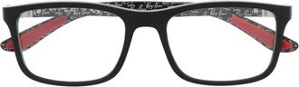 Ray-Ban rectangle-frame glasses - unisex - Acetate/Metal - 53 - Grey