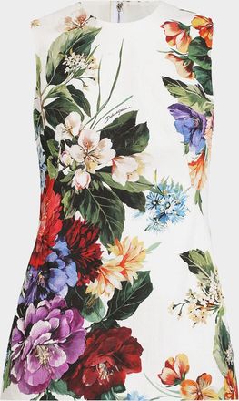 Dolce & Gabbana Bouquet Floral Creton Sleeveless Top