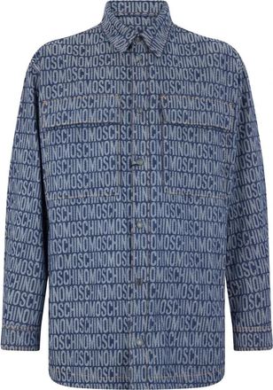 Moschino Denim Shirt - Heren - Spijkeroverhemden - Blauw - XL - Denim - Overhemden