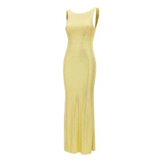 Twentyfourhaitch Helios Long Dress - Dames - Avondkleed - Geel - 2XL - Kleedjes