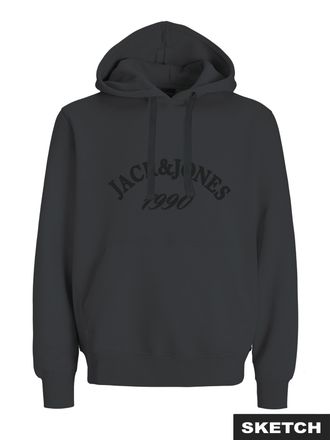 Jack & Jones Kapuzensweatshirt JACK & JONES JORBLEECKER BRANDING SWEAT HOOD BF, Herren, Gr. L, forest river detail:jj, angeraute Sweatware, Obermaterial: 70% Baumw