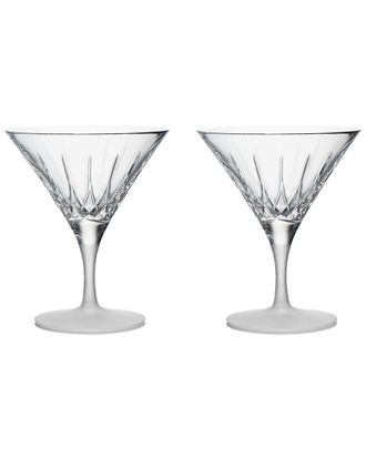 Waterford Set Of 2 Lismore Arcus Martini Glasses