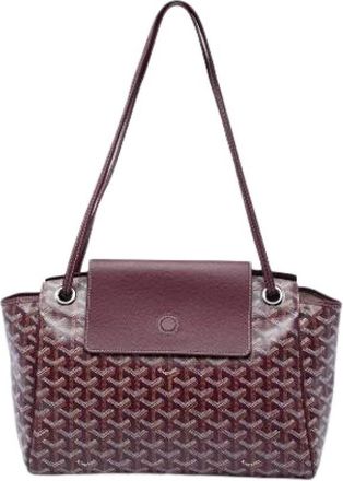 Goyard Pre-owned Rouette Souple Shoulder Bag - Dames - Vintage Schoudertas - Rood - ONE Size - Leer - Vintage