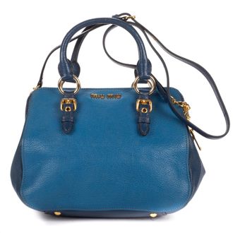 Miu Miu Pre-owned Womens Bauletto Bag Shoulder Bag - Blue - One Size