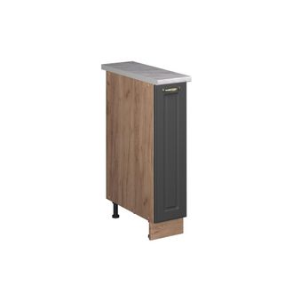 Vicco Mueble De Botica Fame-line, Antracita-oro Landhaus/roble Dorado, 20 Cm, Et M&aacute;rmol, Vicco