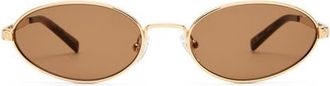 Luv Lou The Kendall 56mm Oval Sunglasses in Gold at Nordstrom
